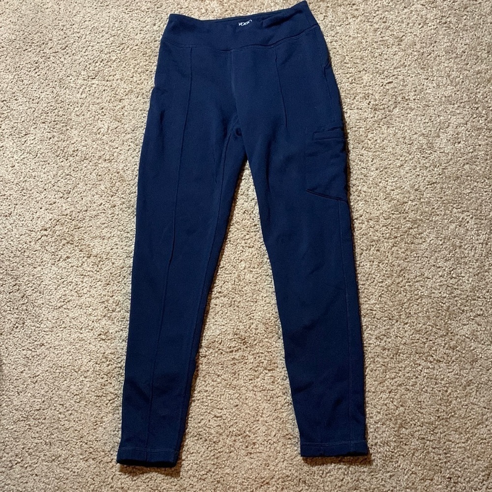 VOGO Athletica leggings, Size XS, side pocket, good condition. Dark blue